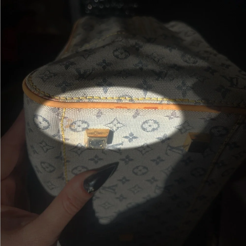 Louis Vuitton Navy x Grey Monogram Mini Lin Marie Dome Boston Bag